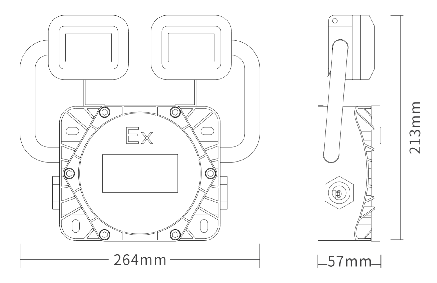 華天消防應急照明燈具安裝尺寸